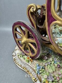 LUIGI FABRIS (Italian 1883-1952) A PORCELAIN Horse Drawn Carriage Meissen