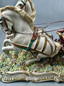 LUIGI FABRIS (Italian 1883-1952) A PORCELAIN Horse Drawn Carriage Meissen