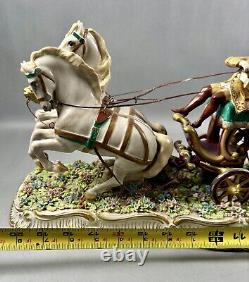 LUIGI FABRIS (Italian 1883-1952) A PORCELAIN Horse Drawn Carriage Meissen