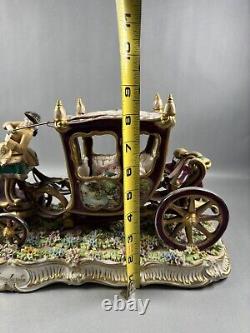 LUIGI FABRIS (Italian 1883-1952) A PORCELAIN Horse Drawn Carriage Meissen