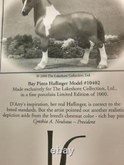 Lakeshore Porcelain Hand Painted Horse Houdini 1/1000 Bay Pinto Haflinger 10402