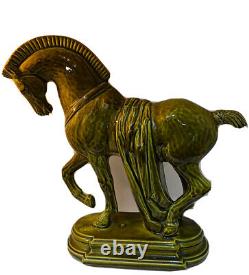 Lane & Co Van Nuys Calif. Trojan horse Ceramic MCM mantel display Figurine