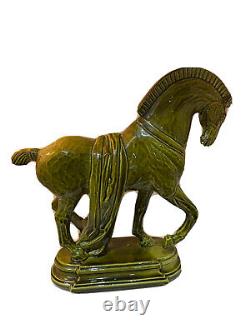 Lane & Co Van Nuys Calif. Trojan horse Ceramic MCM mantel display Figurine