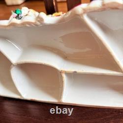 Large 16.5 German Porcelain Horse Drawn Carriage Figurine Rococo Coach Vintage