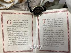 Large Capodimonte Porcelain Horse Chariot Sculpture L Cazzola Porcellane Princip