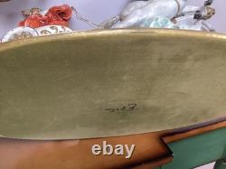 Large Capodimonte Porcelain Horse Chariot Sculpture L Cazzola Porcellane Princip