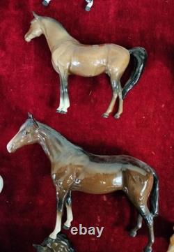 Large Collection Of Horse Figurines (17). Beswick Porcelain. England. C1940-1989