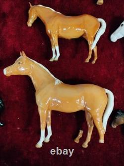 Large Collection Of Horse Figurines (17). Beswick Porcelain. England. C1940-1989
