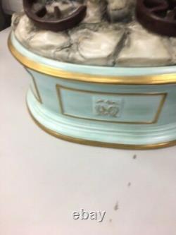 Large Colorful German Porcelain Napoleon & Horse 28 Tall Very Heavy 52 Lbs