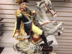 Large Colorful German Porcelain Napoleon & Horse 28 Tall Very Heavy 52 Lbs