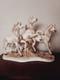 Large Echt Altmann Art Sculpture Of Running Stallions By J. Stewarle- Excellen