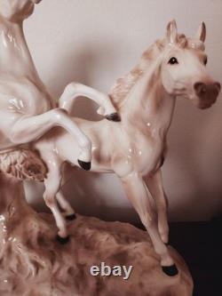 Large ECHT ALTMANN Art Sculpture of RUNNING STALLIONS by J. Stewarle- excellen