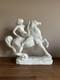 Large Herend Xxl White Porcelain Figurine Amazon Nude Woman On Horse #15760