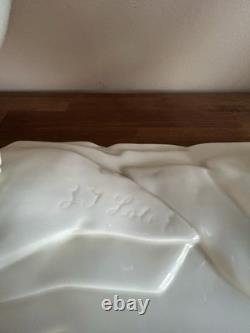 Large Herend XXL White Porcelain Figurine Amazon Nude Woman On Horse #15760