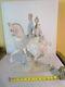 Large Lladro #4648 Valencians Group Man And Woman On Horse-excellent/mint