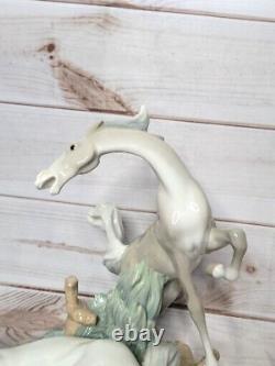 Large Lladro Figural Grouping Playful Horses Figurine RETIRED Signed