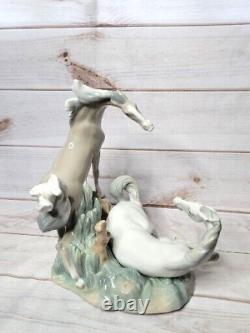 Large Lladro Figural Grouping Playful Horses Figurine RETIRED Signed