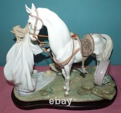 Large Lladro Porcelain Figurine #1776 Conquered By Love Ltd Edition Horse