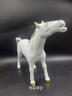 Large Luxury Ahura Italy 24k 24ct Gold Horse Handmade Porcelain Statue Figurine