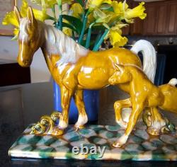 Large Mare and foal horse porcelain by Royal Hickman
