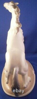 Large Nymphenburg Porcelain Horse Figure Figurine Porzellan Pferd Figur Stallion