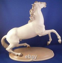 Large Nymphenburg Porcelain Horse Figure Figurine Porzellan Pferd Figur Stallion