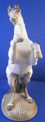 Large Nymphenburg Porcelain Horse Figure Figurine Porzellan Pferd Stallion Figur