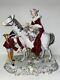 Large Sitzendorf Porcelain Figurine Woman On A Horse