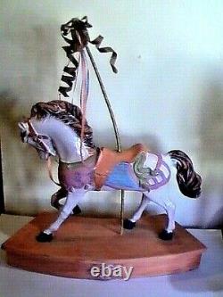 Large Vintage Porcelain Terra Cotta 19 Carousel Horse Display Figurine