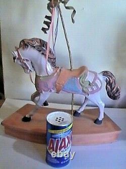 Large Vintage Porcelain Terra Cotta 19 Carousel Horse Display Figurine