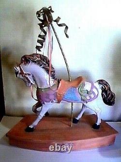 Large Vintage Porcelain Terra Cotta 19 Carousel Horse Display Figurine