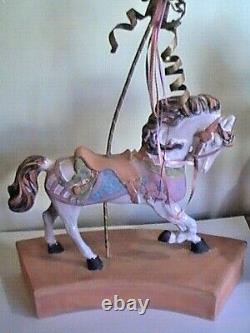 Large Vintage Porcelain Terra Cotta 19 Carousel Horse Display Figurine