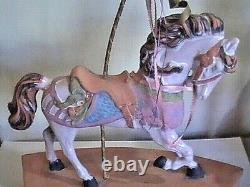 Large Vintage Porcelain Terra Cotta 19 Carousel Horse Display Figurine