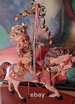 Large Vintage Porcelain Terra Cotta 19 Carousel Horse Display Figurine