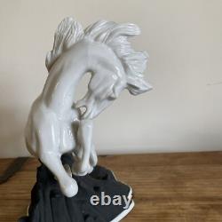 Large Vintage Spanish Sureda Porcelain White Horse Porcelain Figurine Sculpture