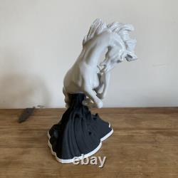 Large Vintage Spanish Sureda Porcelain White Horse Porcelain Figurine Sculpture