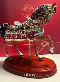 Lenox 2010 Medieval Christmas Carousel Horse NEW IN BOX hand-painted porcelain