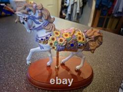 Lenox 2010 Sapphires and Sunflowers Ltd Ed Carousel Horse No Box or COA