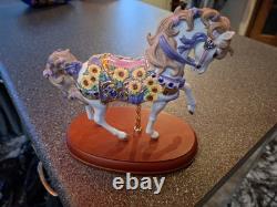 Lenox 2010 Sapphires and Sunflowers Ltd Ed Carousel Horse No Box or COA