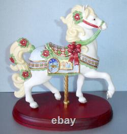 Lenox 2014 Christmas Carousel Horse Figurine on Wood Base #841151 New