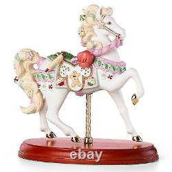 Lenox 2017 Christmas Carousel Horse Figurine Annual Sweet Treats Candy Canes NEW