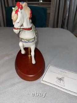 Lenox 2018 Christmas Carousel Horse Figurine Annual Santa's Fudge Shop