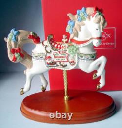 Lenox 2018 Christmas Carousel Horse Figurine Santa's Fudge Shop 878315 New