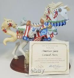 Lenox American Glory Patriotic Carousel Horse NIB with COA