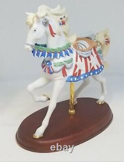 Lenox American Glory Patriotic Carousel Horse NIB with COA