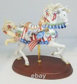 Lenox American Glory Patriotic Carousel Horse NIB with COA