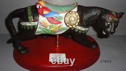 Lenox BLACK JAGUAR CAT CAROUSEL HORSE new box COA