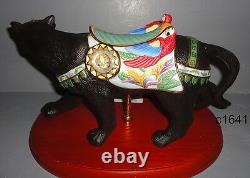 Lenox BLACK JAGUAR CAT CAROUSEL HORSE new box COA