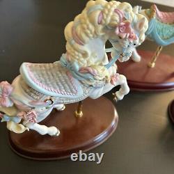 Lenox Carousel Collection Set of 3 Horse Porcelain Figurines Collectible Vintage