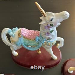 Lenox Carousel Collection Set of 3 Horse Porcelain Figurines Collectible Vintage